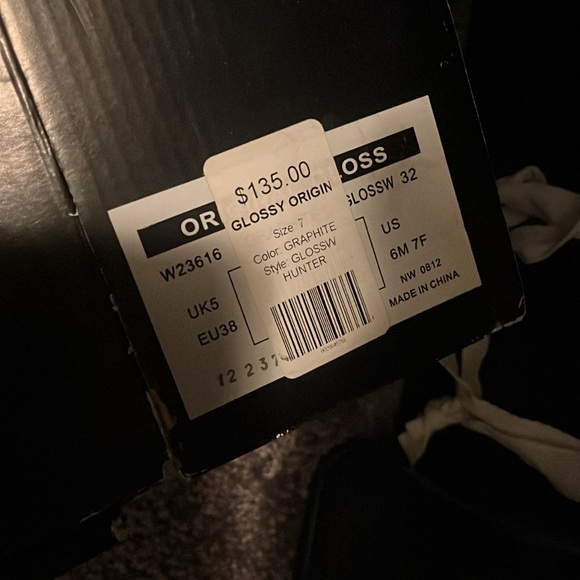 Tall glossy original graphite hunter boots - Picture 3 of 5